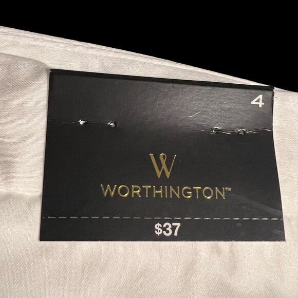 Worthington White Cotton Blend Tailored Shorts Women's Summer Casual Size 4 - Picture 8 of 9